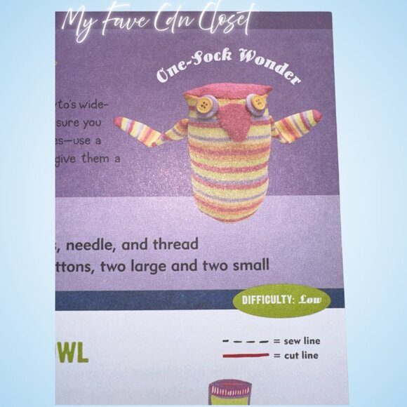 ***NEW***How to Make a Sock Monkey Book (9 animal designs) + 14 prs of Socks - Picture 8 of 10